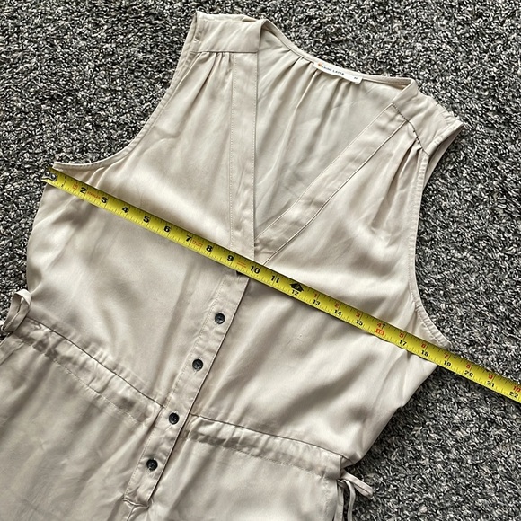 Marine Layer Katy Jumpsuit Womens M Cream Tan Wide Leg Minimalist Beach Boho - Picture 9 of 16